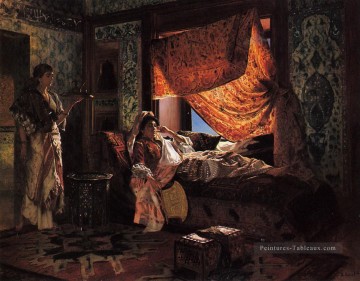 jeune mauresque campagne dalger Tableau Peinture - Un intérieur mauresque Rudolf Ernst